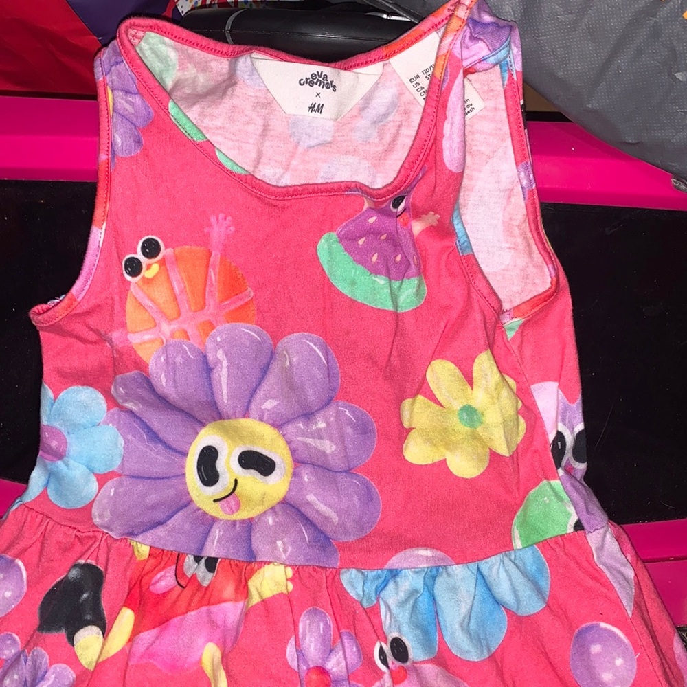 5/6t pink colorful summer spring dress